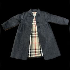 Gray Authentic Burberry Toddler Jacket 3/4T